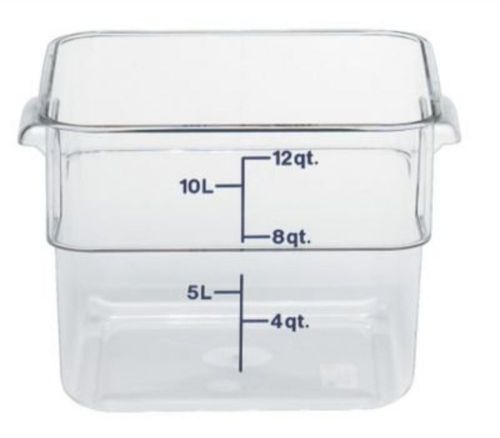 Camwear polycarbonate square food storage container, 12 quart for sale