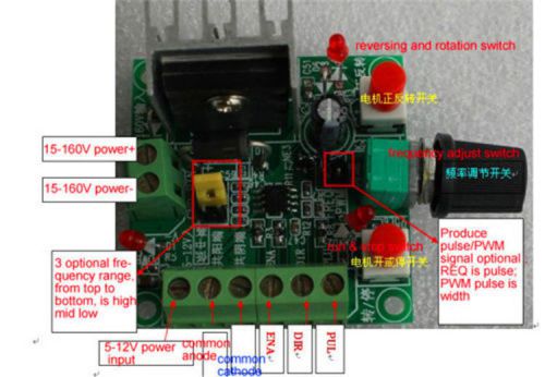 Stepper motor Pulse Signal Generator module/driver controller/Speed Regulator