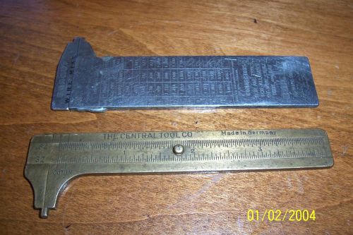 Vintage Burndy Wire Mike &amp; CENTRAL TOOL CO. GERMANY  GAUGES