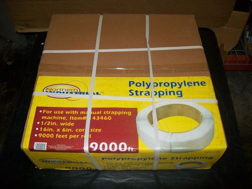 Northern Industrial 1/2In. Poly Strapping — 9000Ft. Roll, 16In. x 6In. Core