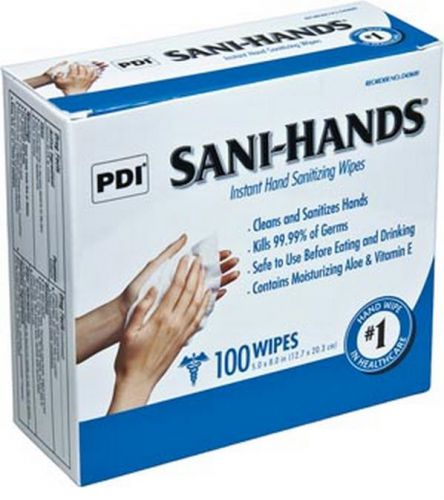 PDI Sani-Hands Instant Hand Sanitizing Wipes #D43600B NEW/SEALED 2000/CS