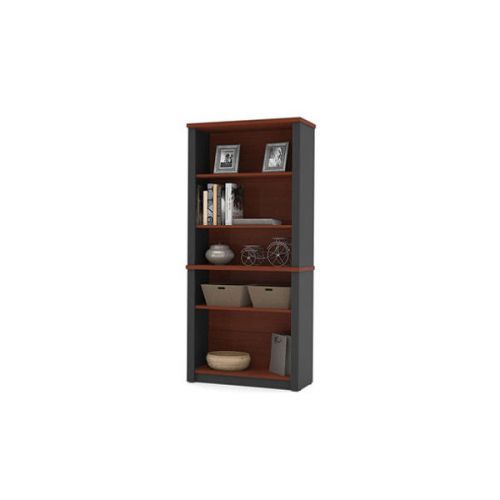 Bestar officepro - 99000 modular bookcase - bordeaux and graphite for sale