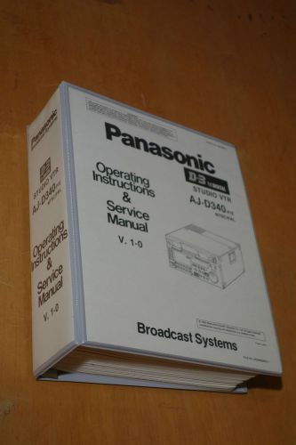Service Manual for Panasonic AJ-D340 D3 PAL / NTSC - Electrical Training &amp; Codes