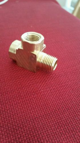 Brass pipe fitting street tee 1/4 in for sale