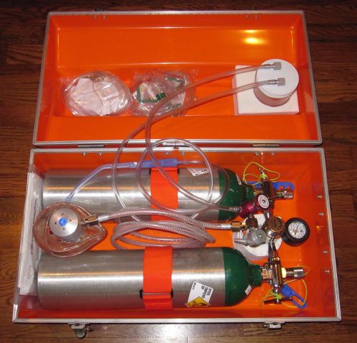 O-Two Dual Cylinder Resuscitator Aspirator DAN Diver Oxygen Demand Valve EMT