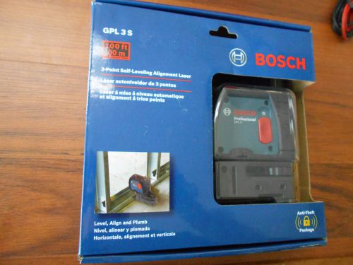 BOSCH PROFESSIONAL GPL 3S 3-POINT SELF-LEVELING ALIGNMENT LASER NEW