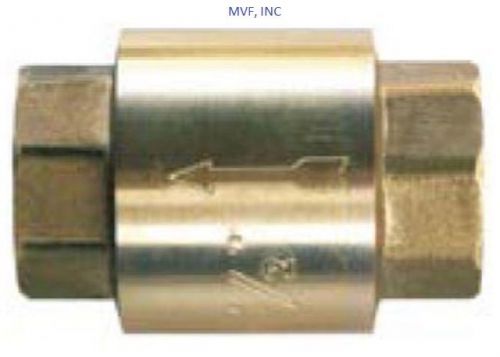 1/2&#034; npt in-line check valve brass spring loaded with filter 200 psi new slcv050 for sale