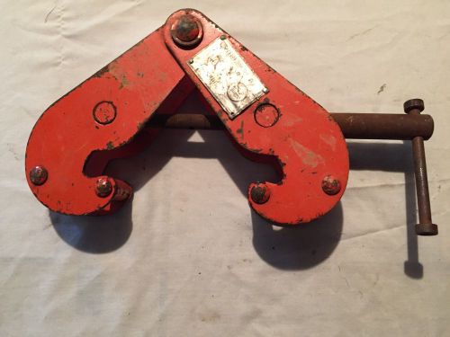 Used 1 ton steel i beam rigging clamp for sale