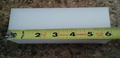 FOUR PIECES, 1-5/8&#034; X 2&#034; X 6&#034; Natural Color UHMW Plastic Sheet