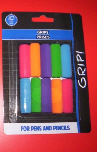 FOAM GRIPS ~Pen &amp;  Pencil  Grips -10 per Pack~ASSORTED COLORS