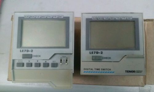 LOT OF 2 TENOR 7 DAY WEEKLY TIMER, DIGITAL, PROGRAMMABLE MODEL:LE7D-2