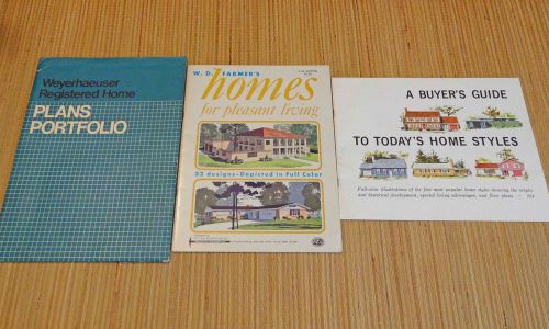 3 sets of Advertising Logo House Home Plans 1960’s