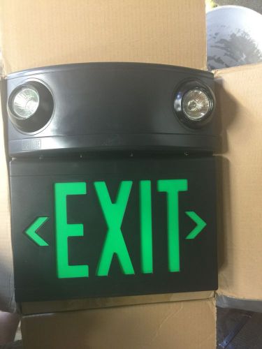 Lot (4) Hubbel Lite-forms Collection Dual Emergency Lighting Exit Sign Lt Tandem