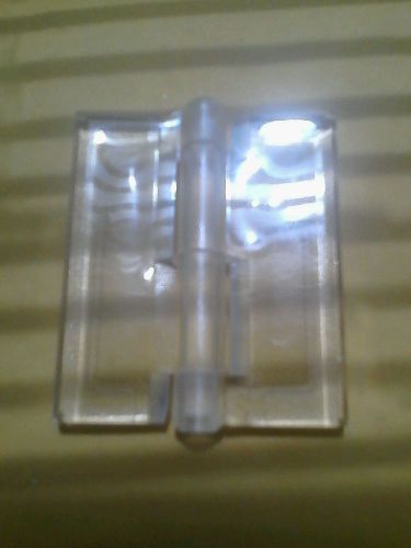 Lot 12 clear acrylic hinges 1-1/2&#034; x 1-3/4&#034;