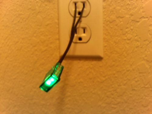 LOT OF 50 - Green Neon Panel Indicator Lamp, with Phosphored NE-2 Style Bulb