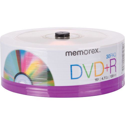Memorex DVD+R 30Paq, 16X, 4.7Go, 120min