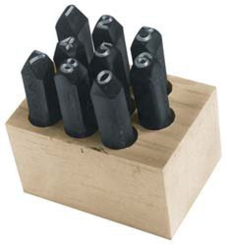 Young Bros. Young Bros 09093 9 Piece Heavy Duty Stamp Figure Set, Steel, 1/2&#034;