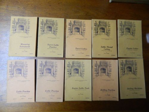 1940 Lot of 10 Vintage I.C.S Machining Books - Lathes - Correspondence School
