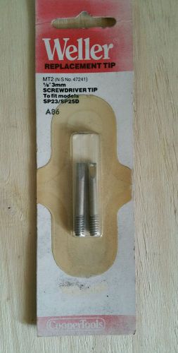Weller screwdriver tip soldering 1/8&#034; 3mm lot of 2