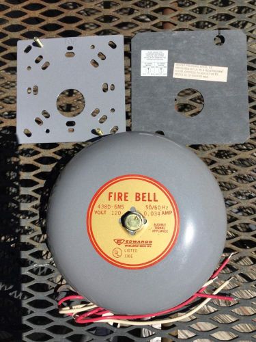 Gray Vintage Edwards Fire Bell 438D-6N5 120 Volt