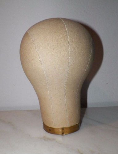 VINTAGE CANVAS ROUND MANNEQUIN HEAD SIZE 21 1/2 NEVER USED
