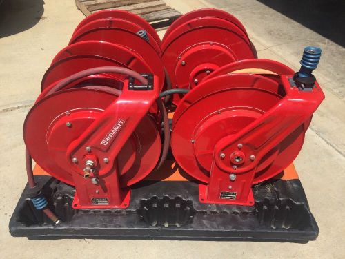 Lot Of 8 Used Red REELCRAFT Professional Hose Reels 7850 OLP For Air &amp; Water