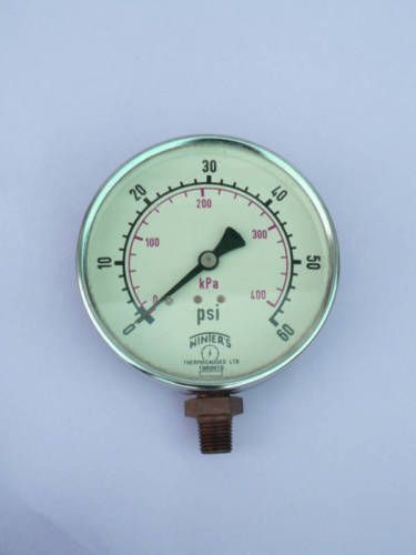 WINIERS AIR PRESSION THERMO GAUGE 60 PSI 400KPA WATER