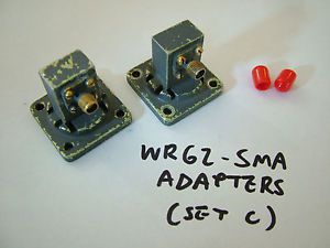 WR62 Waveguide to SMA Adapter Lot of 2 (SET C) 900321