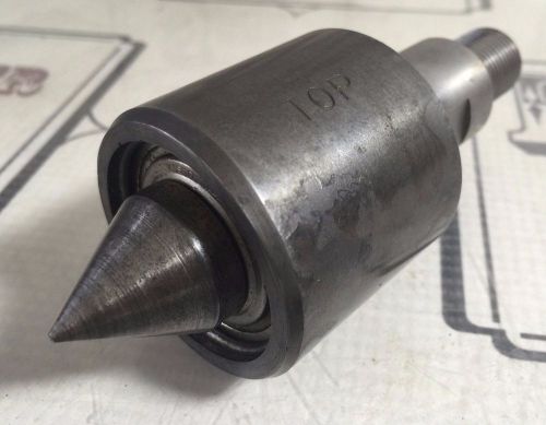 Ideal live center for lathe w/ 5/8-1/8 threaded end for sale