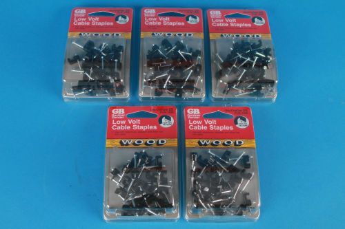 Lot of 5 packages of Gardner Bender Low volt cable staples PLB-1525