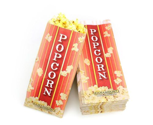 100 Popcorn Bags - Pinch Bottom Paper Bag Style 100 Paramount
