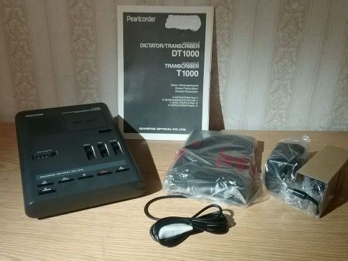 Olympus T1000 Pearlcorder Microcassette Transcriber w Foot Pedal