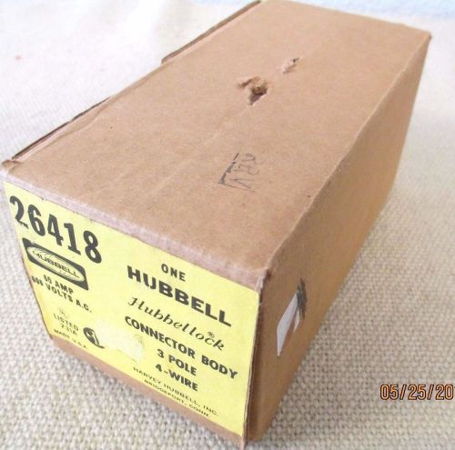 HUBBELL HUBBELLOCK 26418 60-Amp Connector - 60A / 600V / 3P / 4Wire - New