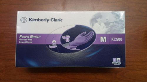 MED, 1 BOX KIMBERLY-CLARK PURPLE NITRILE Power-Free Exam Gloves, 100 glove/box