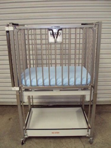 HARD Crib Infant Pediatric Stainless Steel Hospital Bed 34 x 23