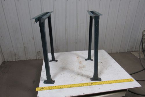 Industrial Steel Shop Table Legs Workbench Conveyor Legs 31-1/4&#034; Tall Lot of 2