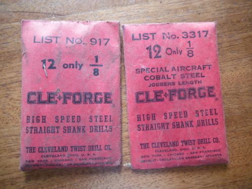 CLE FORGE high speed 1/8 Straight Shank Drill Bits Special Aircraft cobalt steel