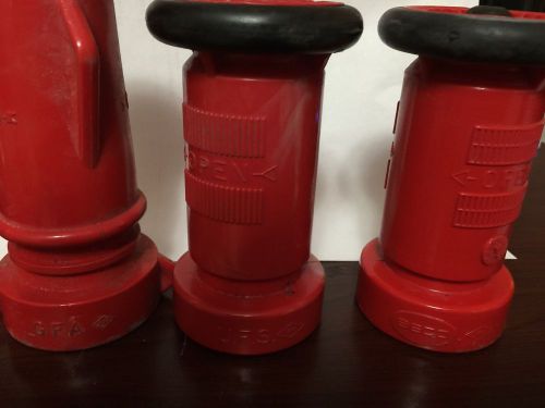 Fire hose red plastic nozzle 11/2 &#034; nst for sale