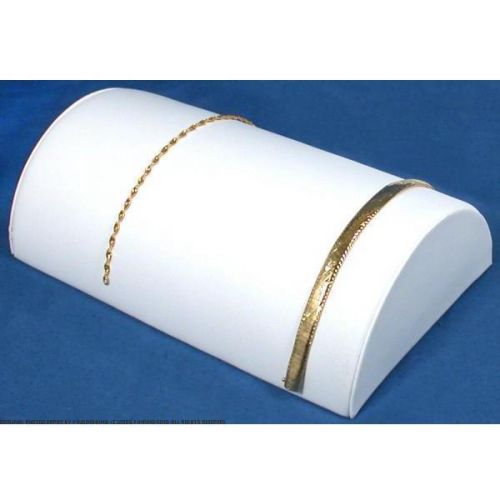 White faux leather bracelet display 8&#034; for sale
