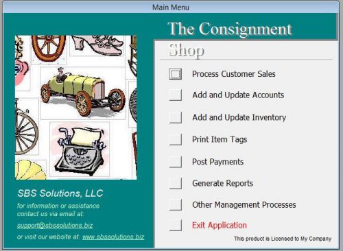 Easy to Use &#034;The Consignment Shop&#034; Software, POS Resale Software Retail Standard