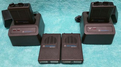 MOTOROLA MINITOR 2 EMERGENCY SERVICES PAGER RADIOS &amp; CHARGERS