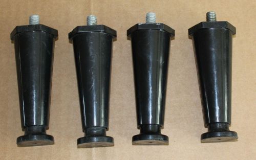 Set of 4 black plastic adjustable 4-5-1/2&#034; legs for Bunn CDS Coffee machine