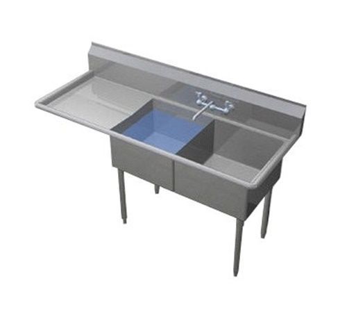 Duke 202-136-L Deluxe Sink two compartment 79&#034;W x 26&#034;D x 41&#034;H 36&#034; drainboard...
