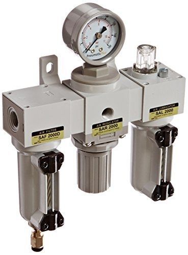 Pneumaticplus sau2000m-n02dg-mep 3-unit combo compressed air filter regulator for sale