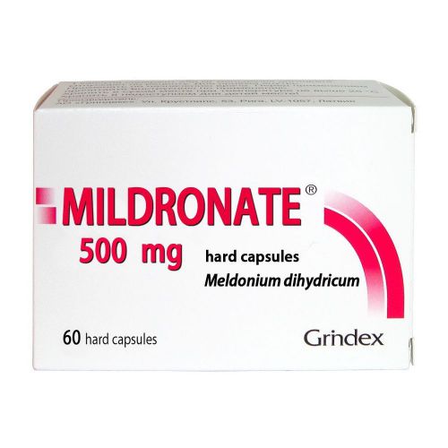 MlLDRONATE Lot of 2 packs Total 120 capsules x 500mg Meldoni Original Grindex