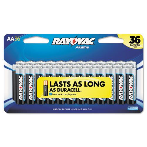 Alkaline batteries, aa, peggable large card, 36/pk for sale