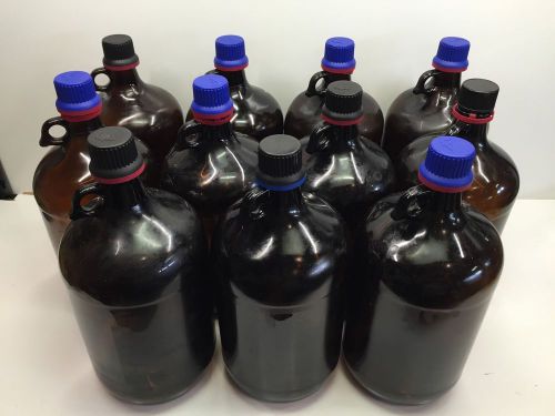 (Lot of 11) Empty Fisher Methanol Storage Bottles 4 Liter