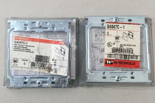 LOT OF 2-NEW - Wiremold G4047C-1 1 Gang Device Plate ~ Gray