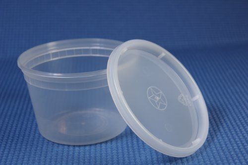 50 Sets 16oz Plastic Soup / Food Containers with Lids