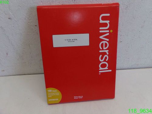 Universal Laser Printer 1-1/3&#034; X 4&#034;  Labels - UNV80106 1400 LABELS PER PACK- NEW